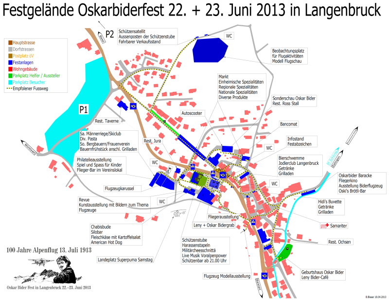 Festgelände Oskarbiderfest 22. + 23. Juni 2013 in Langenbruck